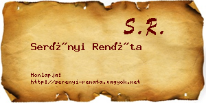 Serényi Renáta névjegykártya