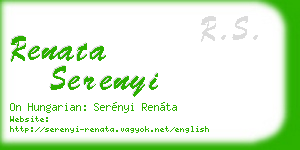 renata serenyi business card
