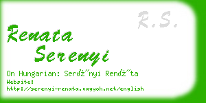 renata serenyi business card